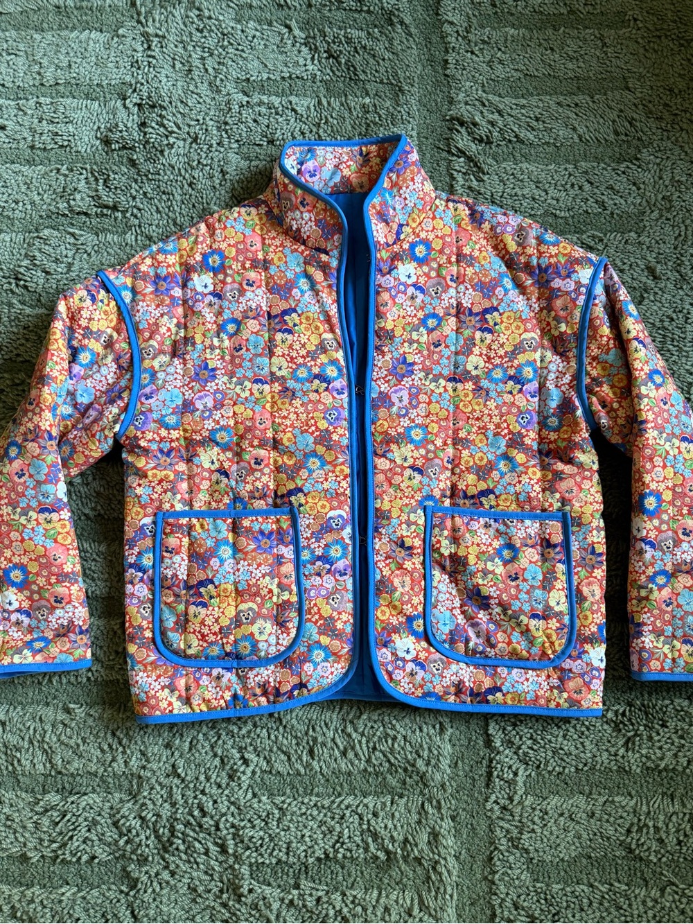 Cottagecore Floral Quilted Jacket